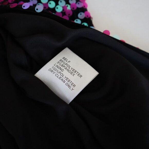 SHO x Tadashi Shoji Sz XS Hot Pink Spaghetti Strap Midi Sheath Party Dress - Picture 10 of 16